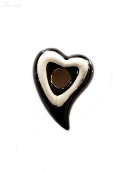 Keramik Herz schwarz